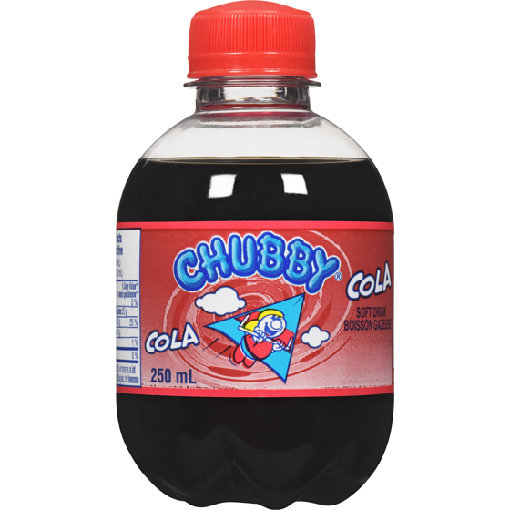 Chubby Soft Drink Cola 250 ml, $0.20/100ml