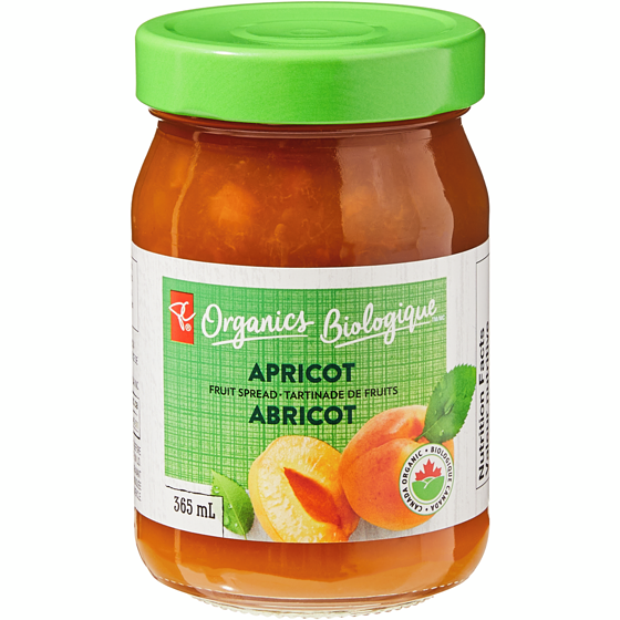 PC Organics Organics Apricot Fruit Spread 365 ml, $1.37/100ml