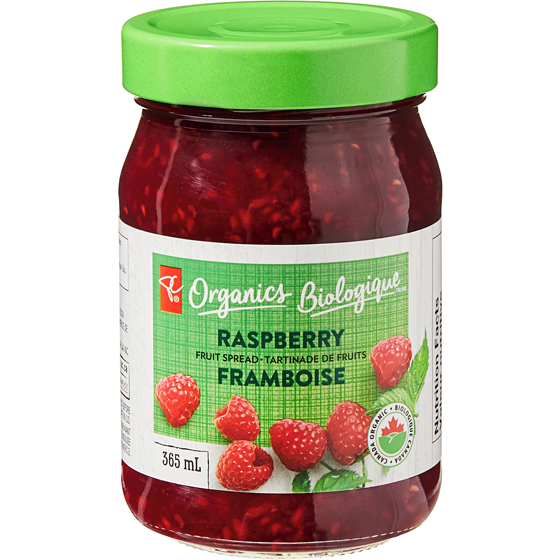 PC Organics Organics Raspberry Fruit Spread 365 ml, $1.37/100ml