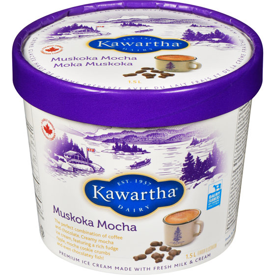 Kawartha Premium Ice Cream Made With Fresh Milk & Cream Muskoka Mocha 1.5 l, $0.67/100ml