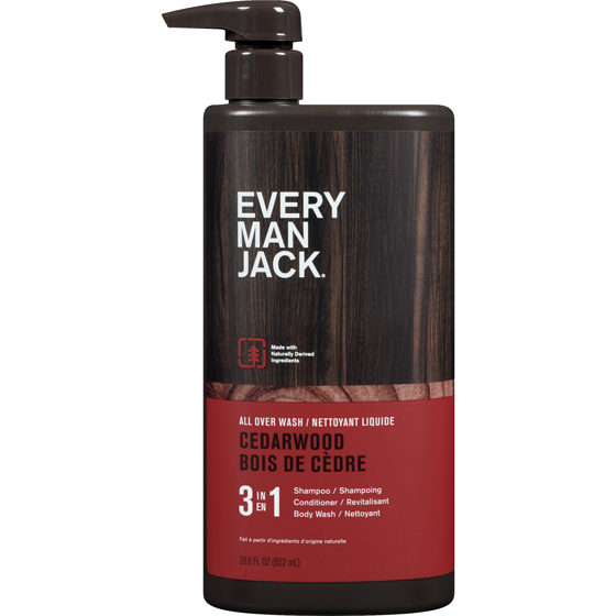 Every Man Jack Nettoyant corps et cheveux, Bois de cèdre 852 ml, 1,88 $/100ml