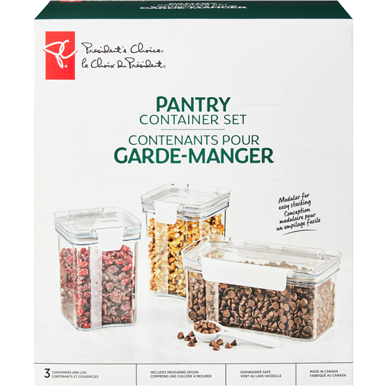 President's Choice Pantry Container 3 Piece Set 1 ea, $25.00/1ea