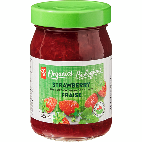 PC Organics Organics Strawberry Fruit Spread 365 ml, $1.37/100ml