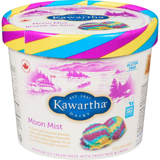 Kawartha Premium Ice Cream Made With Fresh Milk & Cream Moon Mist 1.5 l, $0.67/100ml