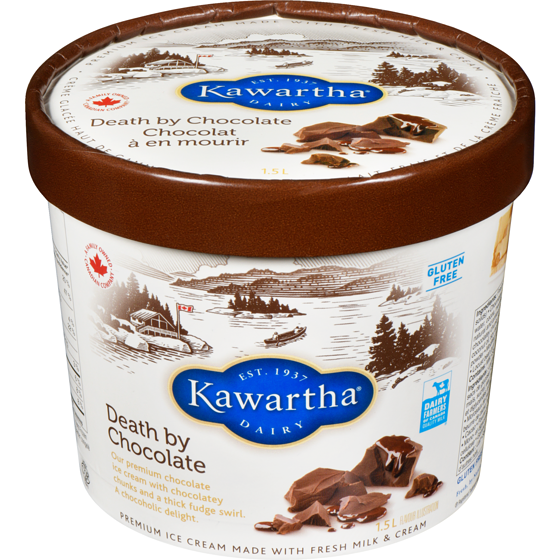 Kawartha Premium Ice Cream Made With Fresh Milk & Cream Death By Chocolate 1.5 l, $0.67/100ml