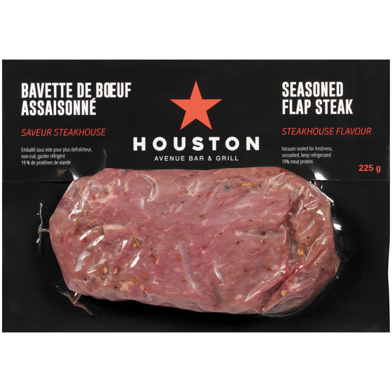 Houston Avenue Bar & Grill Bavette de bœuf assaisonnée saveur steakhouse 225 g, 6,22 $/100g