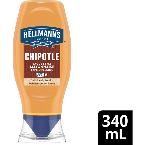 Hellmann’s Vinaigrette mayonnaise Chipotle doux 340 ml, 1,62 $/100ml