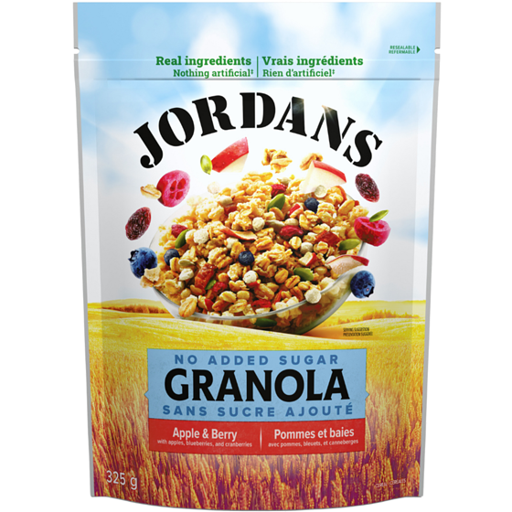 Jordans No Added Sugar Apple & Berry Granola 325 g, $2.00/100g