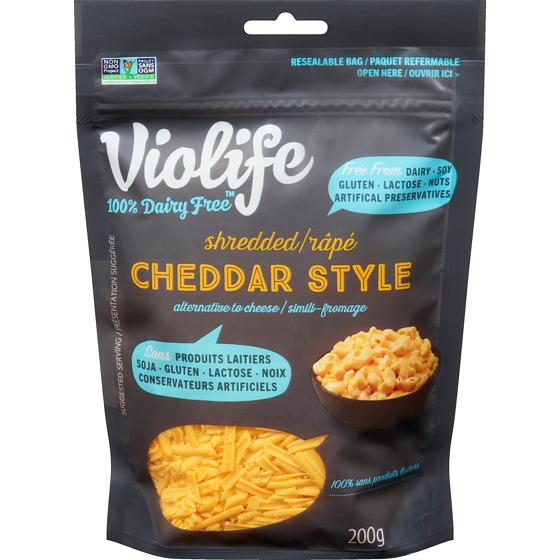 Violife Fromage cheddar râpé sans produits laitiers 200 g, 3,25 $/100g