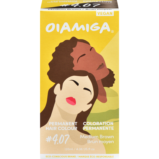 Oiamiga Permanent Hair Colour #4.07 Medium Brown 130 ml, $13.84/100ml