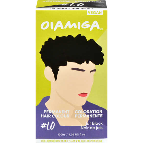 Oiamiga Permanent Hair Colour #1.0 Jet Black 130 ml, $13.84/100ml