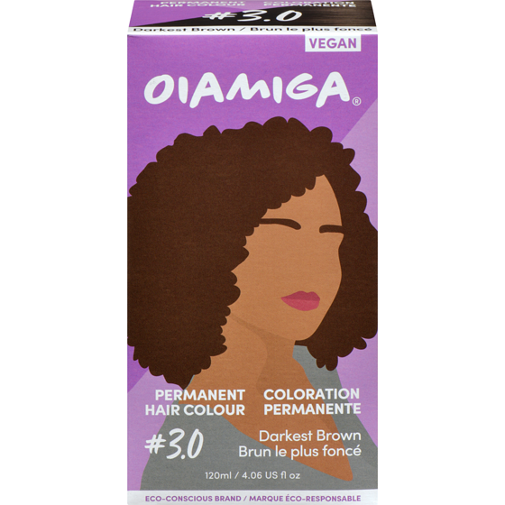 Oiamiga Permanent Hair Colour #3.0 Darkest Brown 130 ml, $13.84/100ml