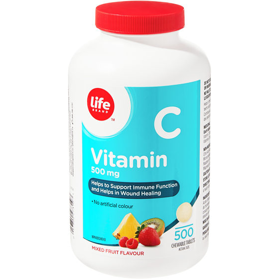 Life Brand Vitamin C 500mg Chewable 500 ea, $0.04/1ea