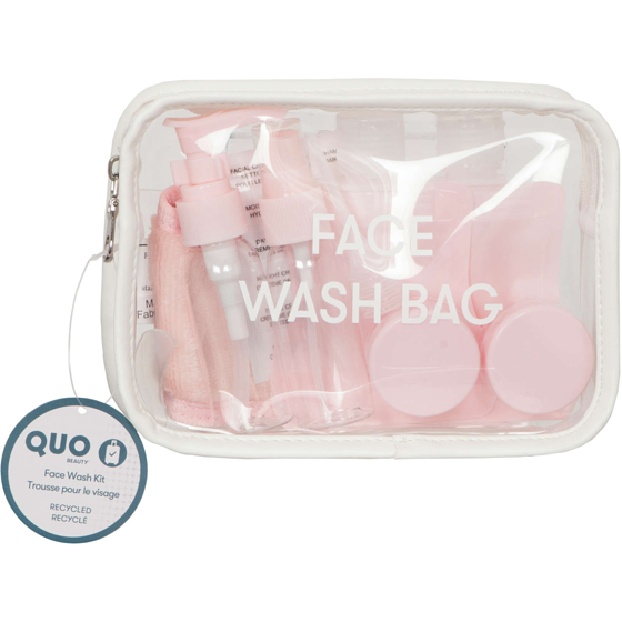 Quo Beauty Face Wash Travel Bag - Pink 1 ea, $17.49/1ea