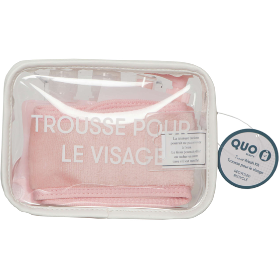 Quo Beauty Trousse de voyage pour le visage – rose 1 ea, 17,49 $/1ch