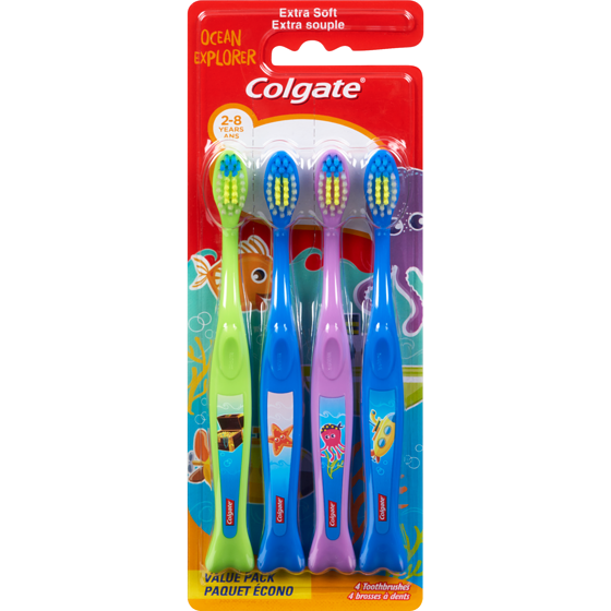 Colgate Brosses à dents extra souple 2-8 ans paquet écono 4 ea, 2,25 $/1ch