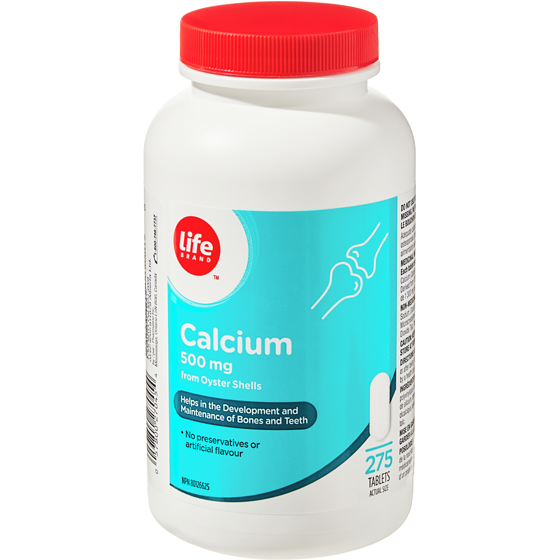 Life Brand Calcium 500 mg 275 Tablets 275 ea, $0.06/1ea