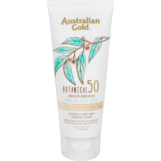 Australian Gold Botanical Spf Tinted Face Mineral Lotion For Fair To Light Skin Tones 89 ml, $26.96/100ml