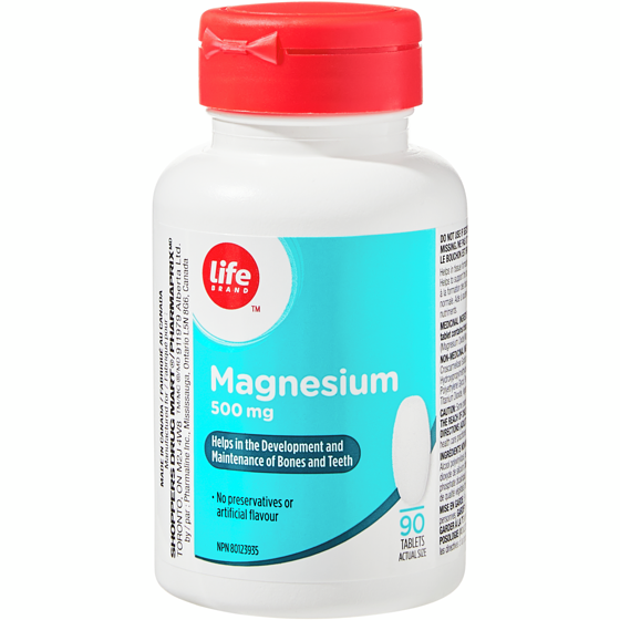 Life Brand Magnesium 500 mg 90 Tablets 90 ea, $0.13/1ea
