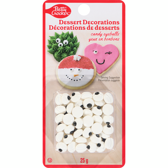 Betty Crocker Dessert Decorations Candy Eyeballs 25 g, $23.96/100g