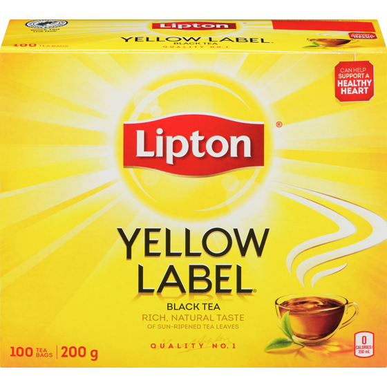 Lipton Yellow Label Black Tea 200 g, $4.50/100g