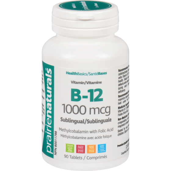 Prairienaturals Healthbasics Vitamin B 12 1000 Mcg 90 ea, $0.18/1ea