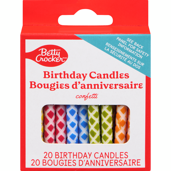 Betty Crocker Birthday Candles Confetti 20 ea, $0.05/1ea