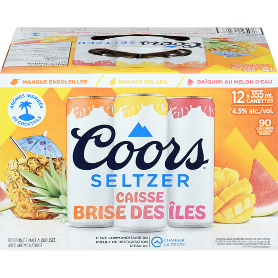 Coors Boisson de malt alcoolisée avec arôme naturel caisse brise des îles (Pièce d’identité requise au moment du ramassage) 12x355.0 ml, 0,63 $/100ml