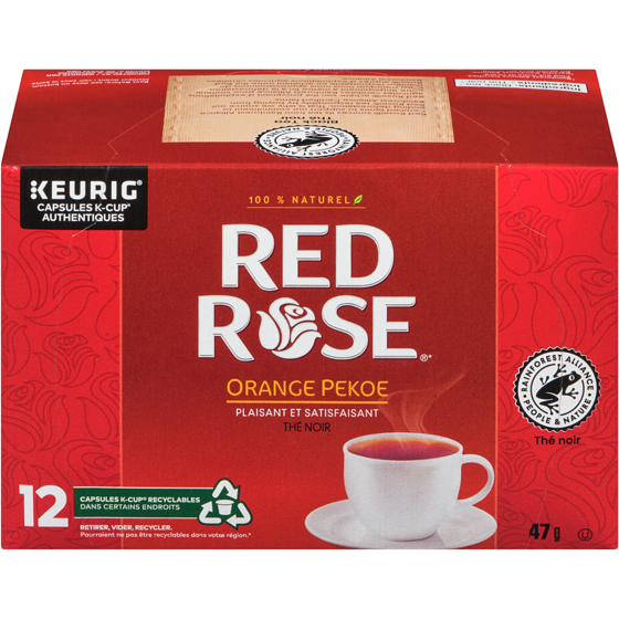 Red Rose K-Cup Pods thé Orange Pekoe 12 ea, 1,00 $/1ch