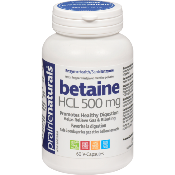 Prairienaturals Enzymehealth Betaine Hcl 500 Mg With Peppermint 60 ea, $0.23/1ea