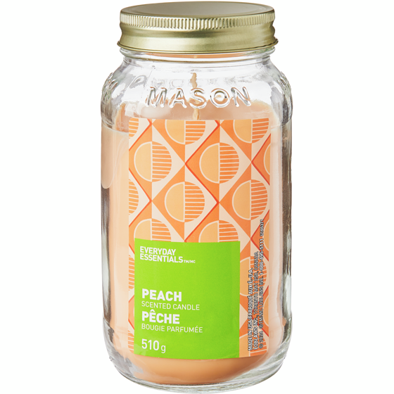 Everyday Essentials Peach Scented Candle 1 ea, $8.00/1ea