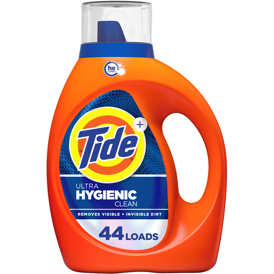 Tide Ultra Hygienic Clean Liquid Laundry Detergent, Original Scent, 44 Loads 1.86 l, $0.91/100ml