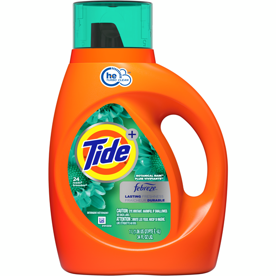 Tide Plus Freshness Botanical Rain HE Turbo Clean Liquid Laundry Detergent, 24 loads 1 l, $0.55/100ml