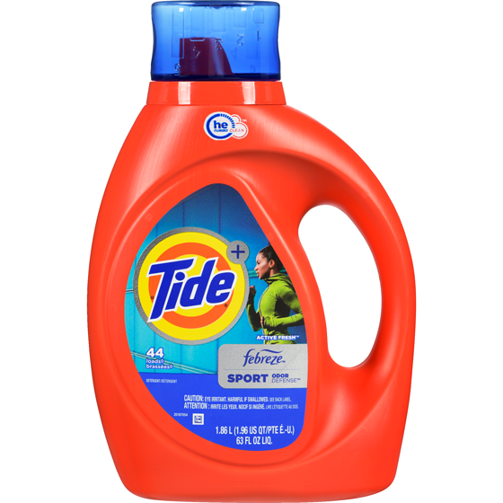 Tide Ultra Sport Liquid Laundry Detergent, 44 Loads 1.86 l, $0.91/100ml