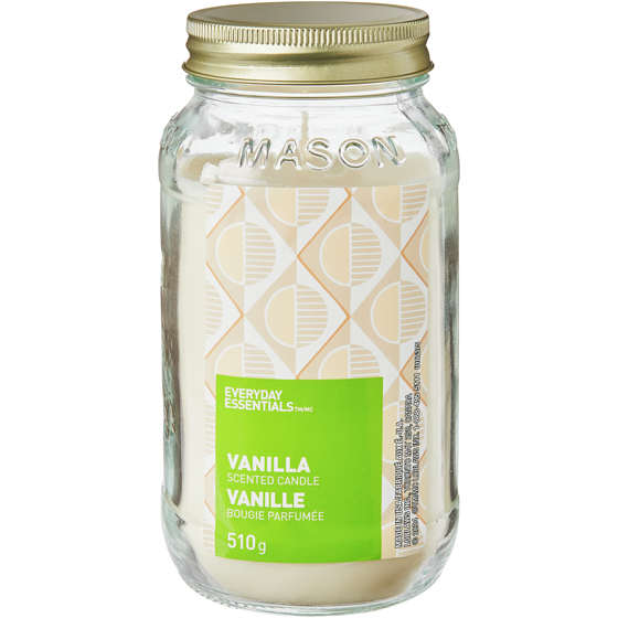 Everyday Essentials Vanilla Scented Candle 1 ea, $8.00/1ea