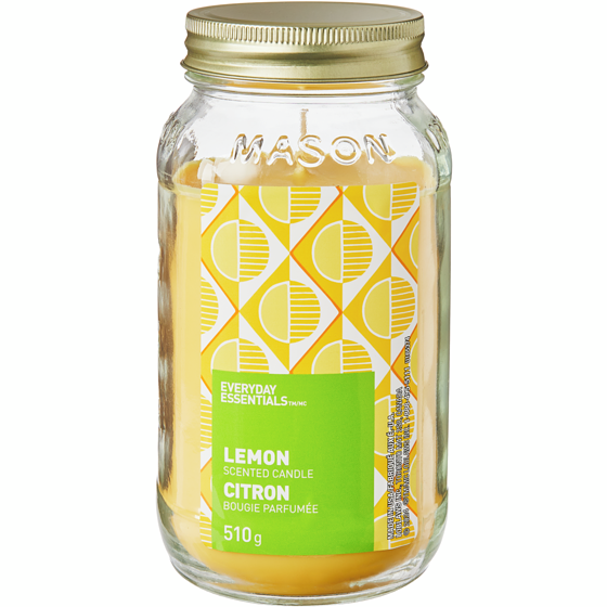Everyday Essentials Lemon Scented Candle 1 ea, $8.00/1ea