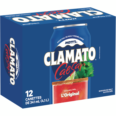 Mott’s Clamato Caesar (Pièce d’identité requise au moment du ramassage) 12x341.0 ml, 0,49 $/100ml