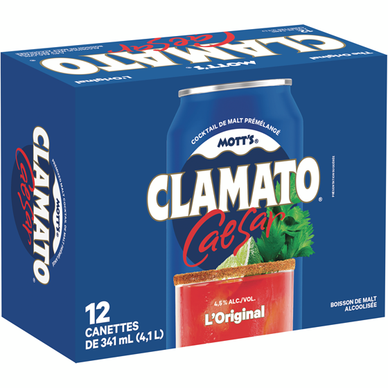 Mott’s Clamato Caesar (Pièce d’identité requise au moment du ramassage) 12x341.0 ml, 0,59 $/100ml
