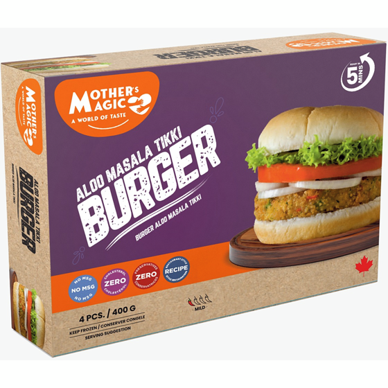 Mother's Magic Aloo Masala Tikki Burger 400 g, $1.57/100g