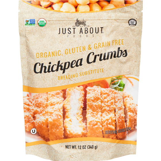Just About Foods Substitut de chapelure de pois-chiches biologique 340 g, 2,50 $/100g
