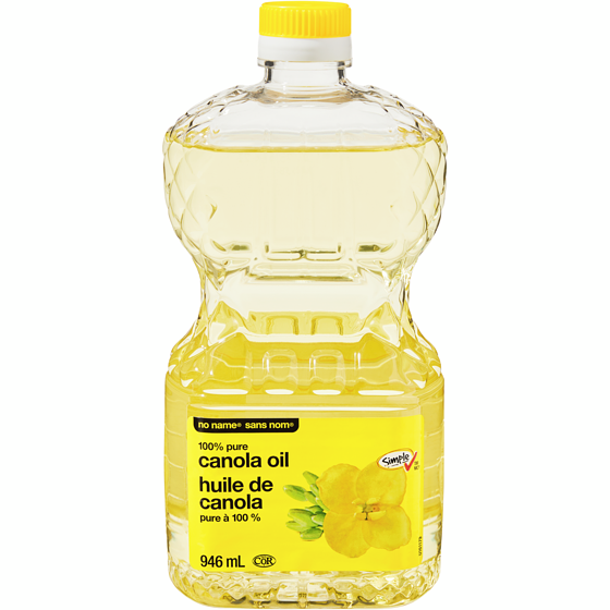 Sans Nom Huile de canola pure à 100 % 946 ml, 0,58 $/100ml