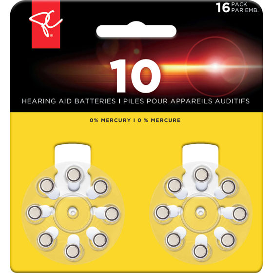 President's Choice Size 10 Hearing Aid Batteries 16-Pack 16 ea, $0.81/1ea
