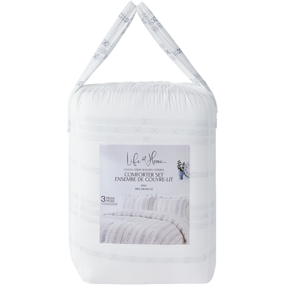 Life at Home King Coastal Stripe Comforter 3 Piece Set 1 ea, $120.00/1ea
