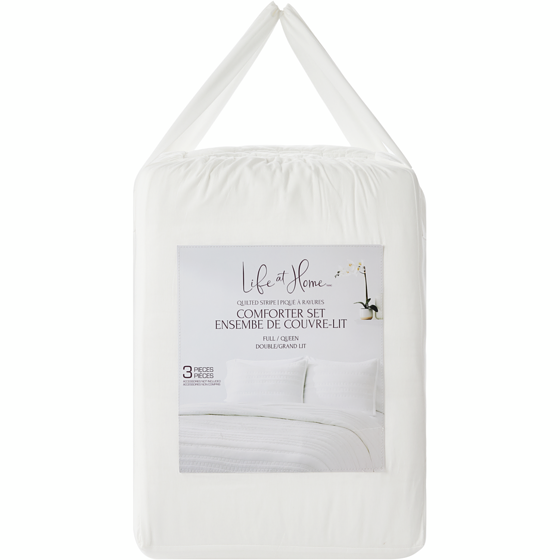 Life at Home Full/Queen Quilted Stripe Comforter 3 Piece Set 1 ea, $99.00/1ea