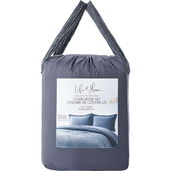 Life at Home Full/Queen Lush Velvet Comforter 3 Piece Set 1 ea, $99.00/1ea