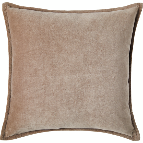 Life at Home Velvet Cushion 20 in x 20 in - Brown 1 ea, $20.00/1ea