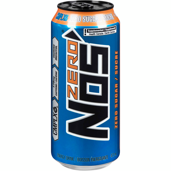 NOS Zero Sugar Cannette 473 ml, 0,91 $/100ml