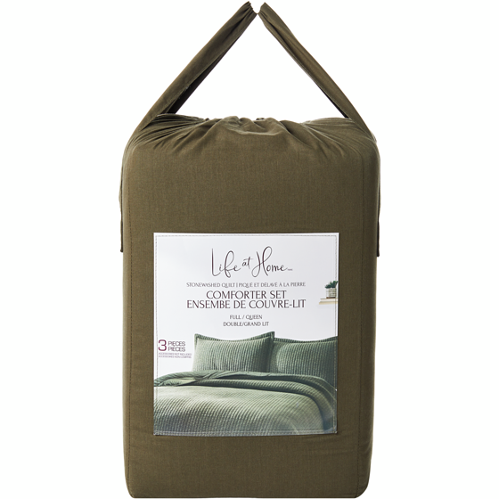 Life at Home Full/Queen Stonewashed Quilt Comforter 3 Piece Set 1 ea, $99.00/1ea