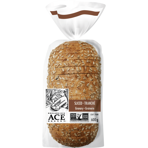 Boulangerie ACE Pain tranché grainerie biologique 600 g, 1,08 $/100g