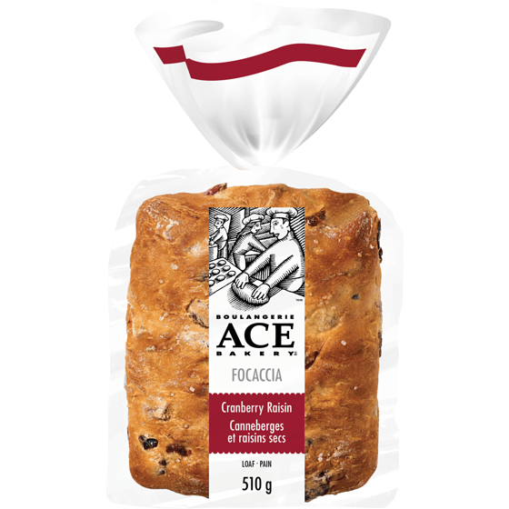ACE Cranberry Focaccia 510 g, $1.47/100g